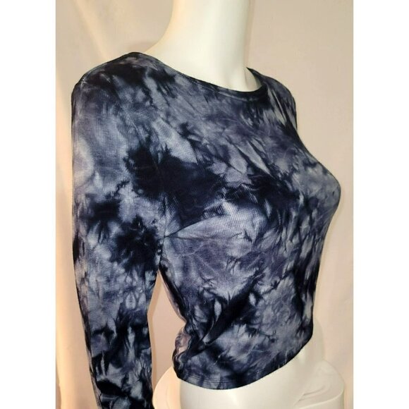 Wild Fable Tie Dye Long Sleeve Crop Top - Size Medium - Picture 2 of 8